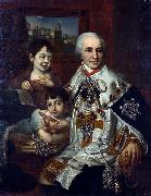 ortrait of count G.G. Kushelev with children